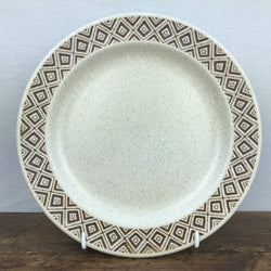 Purbeck Pottery Brown Diamond Breakfast / Salad Plate