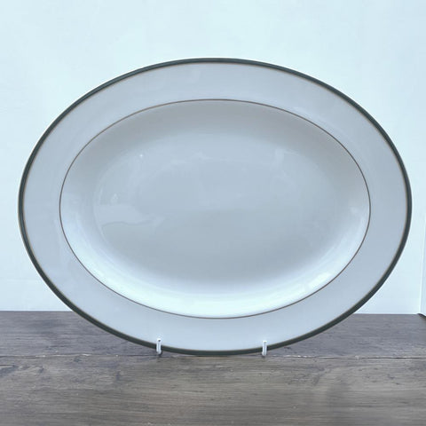 Royal Doulton Oxford Green Oval Platter, 13.25"