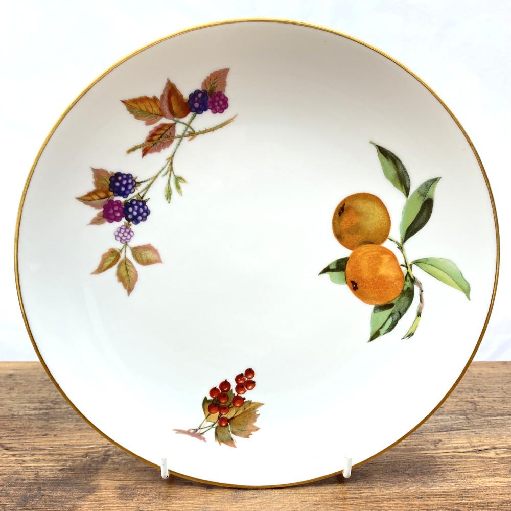 Royal Worcester "Evesham Gold" Cake Plate, 9" (Blackberries, Oranges