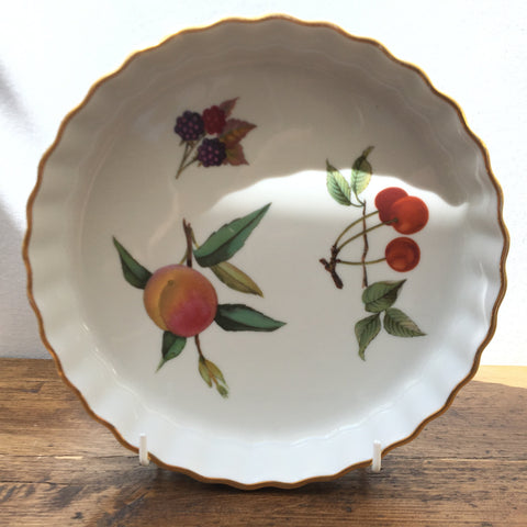 Royal Worcester Evesham Gold Flan Dish, Peach