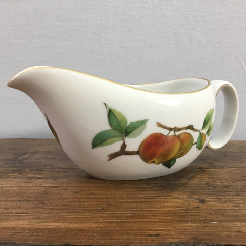 Royal Worcester Evesham Gold Gravy Boat - Apple/Blackberry