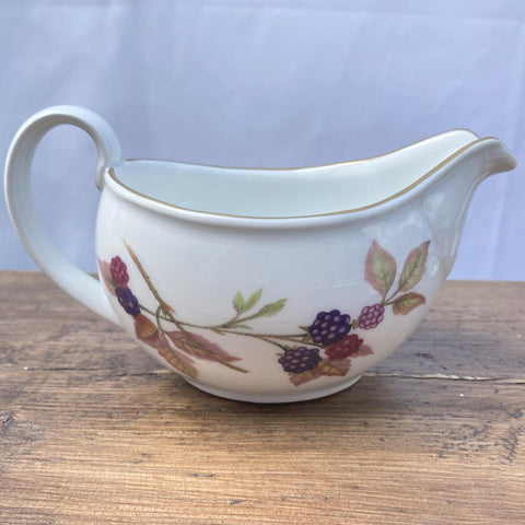 Royal Worcester Evesham Gold Gravy Jug (Apple/Blackberry)