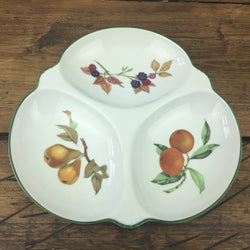 Royal Worcester Evesham Vale 3 Sections Hors D'oeuvre Dish