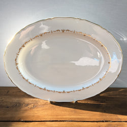 Royal Worcester Gold Chantilly Oval Platter, 15.75"