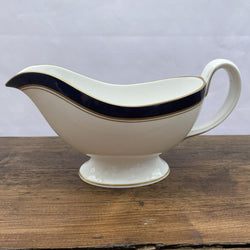 Royal Worcester Howard Cobalt Blue Gold Trim Gravy Boat