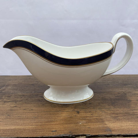 Royal Worcester Howard Cobalt Blue Gold Trim Gravy Boat