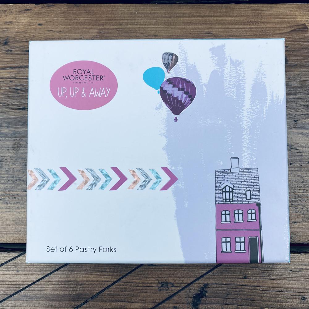 Royal Worcester "Up, Up & Away" Boxed Set of 6 Pastry Forks MrPottery