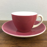 Poole Pottery Heather Rose Demitasse Coffee Cup & Saucer