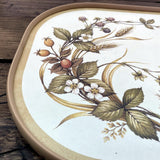 St Michael Harvest Tea Tray, Brown Trim