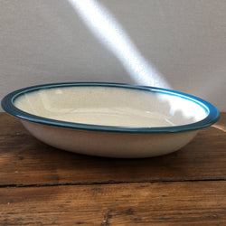 Wedgwood Blue Pacific Oval Vegetable Dish, Rimmed