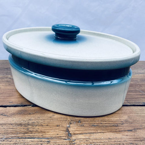 Wedgwood "Blue Pacific" Oval Casserole, 4 Pints