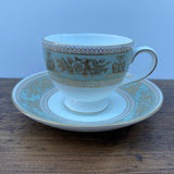 Wedgwood Columbia Sage Green Tea Cup & Saucer (Leigh Shape)