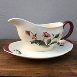 Wedgwood Mayfield Ruby Gravy Boat & Stand