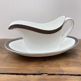 Wedgwood Metropolis Gravy/Sauce Boat & Stand