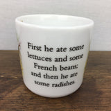 Wedgwood Peter Rabbit Mug - First he ate some radishes