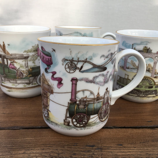 Royal Worcester &quot;Early Travel&quot; Mugs