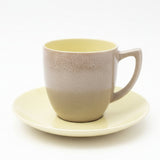 Branksome Chestnut Mushroom & Creamy Yellow Tea Cup & Saucer