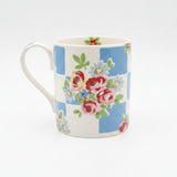 Cath Kidston Daisy Rose Blue Check Mug