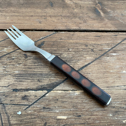 Denby Garnet/Arabesque Dinner Fork with Metal End