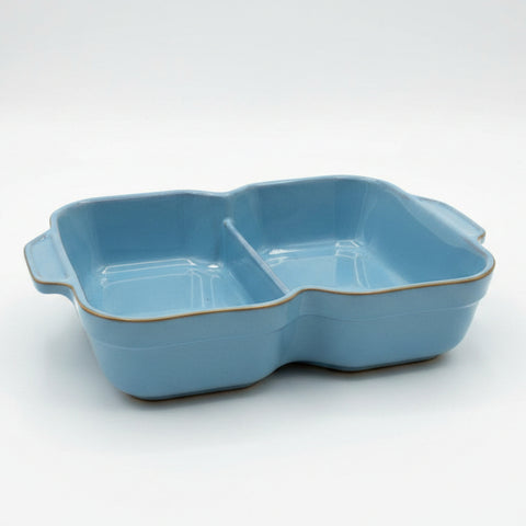 Denby Colonial Blue Open Divided Serving Dish 