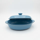 Denby Colonial Blue 3 Pint Oval Casserole Dish, Lidded