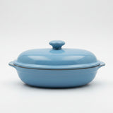 Denby Colonial Blue 3 Pint Oval Casserole Dish, Lidded