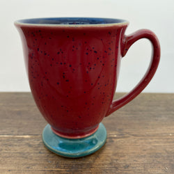 Denby Harlequin Footed Mug Red/Blue
