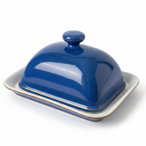 Denby Imperial Blue Butter Dish