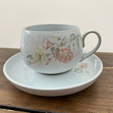 Denby Unknown (07a) Floral Tea Cup & Saucer - Mid 1980s