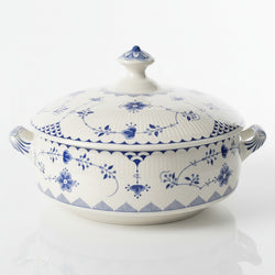 Furnivals Denmark Blue Lidded Serving Dish 