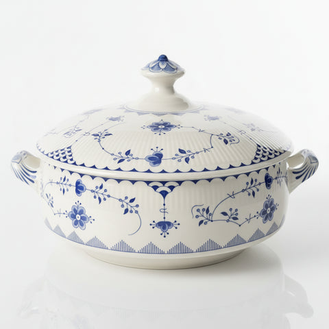 Furnivals Denmark Blue Lidded Serving Dish 