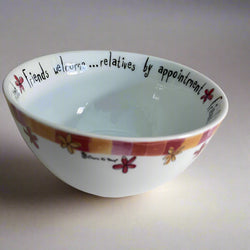 Johnson Bros Born To Shop Bowl - Friends Welcome - Relatives By Appointment