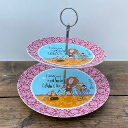 Johnson Bros Born To Shop Two Tier Cake Stand - I never met a calorie...