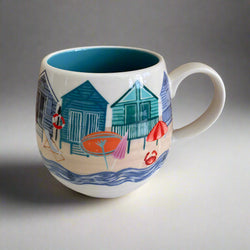 M & S Beach Huts Mug