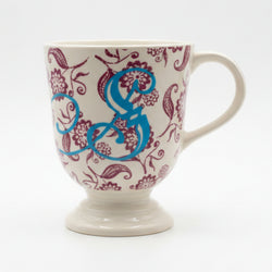 M & S Footed Mug - Purple Floral CS