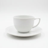 M & S Coupe Coffee Cup & Saucer - Flat Handle