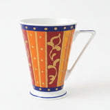 St Michael Red, Orange and Blue Striped Mug