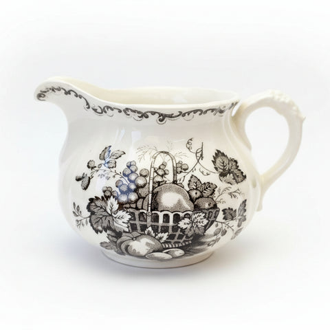 Masons Fruit Basket Black Milk Jug