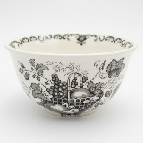 Mason's Fruit Basket Black Sugar Bowl