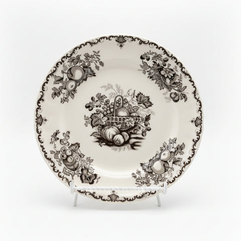 Mason's Fruit Basket Black/Grey Tea Plate
