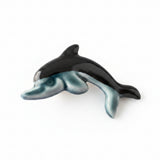 Poole Pottery Blue Dolphin Glaze Brooch
