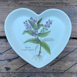 Poole Pottery Country Lane Sweet Plate, Heart - Veronica anagallis