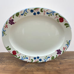 Poole Pottery Cranborne Oval Serving Platter, 13.25" (Rimmed)