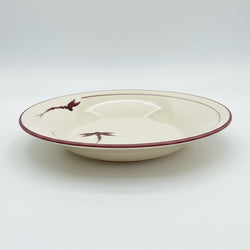 Poole Pottery Burgundy Dragonfly Large Pasta Bowl