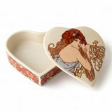 Poole Pottery Fleurie Heart Shaped Box