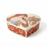 Poole Pottery Fleurie Heart Shaped Lidded Trinket Dish
