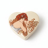 Poole Pottery Fleurie Heart Shaped Trinket Box