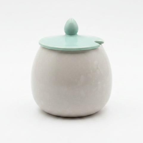 Poole Pottery Ice Green & Seagull Jam/Preserve Pot (Lidded)