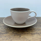 Poole Pottery Sepia & Mushroom Coffee Cup & Saucer