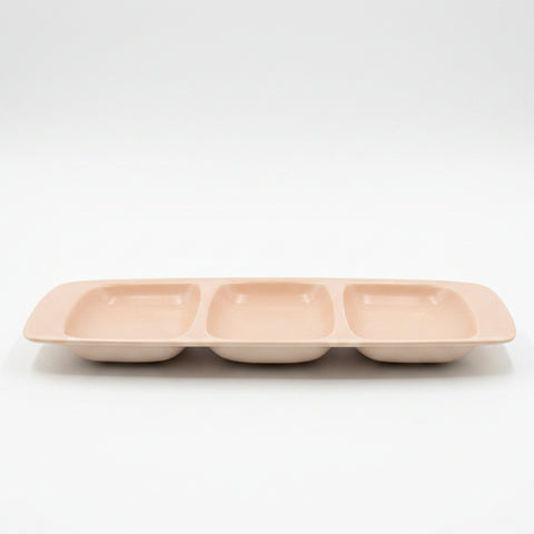 Poole Pottery Peach & Seagull 3 Section Hors D'oeuvre Tray